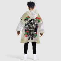 Huey P. Newton Kid Wearable Blanket Hoodie Black Panther Collage Design Civil Rights Movement Theme Revolutionary Tribute - Wonder Print Shop