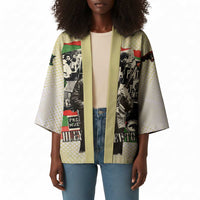 Huey P. Newton Kimono Black Panther Collage Design Civil Rights Movement Theme Revolutionary Tribute - Wonder Print Shop