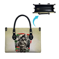 Huey P. Newton Leather Bag Black Panther Collage Design Civil Rights Movement Theme Revolutionary Tribute - Wonder Print Shop
