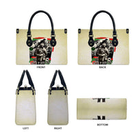 Huey P. Newton Leather Bag Black Panther Collage Design Civil Rights Movement Theme Revolutionary Tribute - Wonder Print Shop