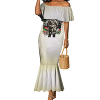 Huey P. Newton Mermaid Dress Black Panther Collage Design Civil Rights Movement Theme Revolutionary Tribute TS04