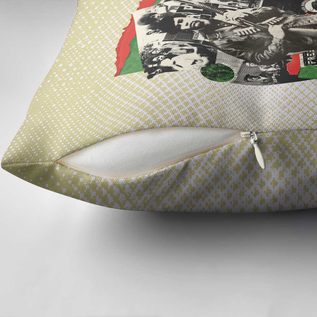 Huey P. Newton Pillow Cover Black Panther Collage Design Civil Rights Movement Theme Revolutionary Tribute - Wonder Print Shop