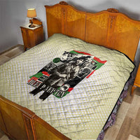 Huey P. Newton Quilt Black Panther Collage Design Civil Rights Movement Theme Revolutionary Tribute - Wonder Print Shop