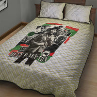 Huey P. Newton Quilt Bed Set Black Panther Collage Design Civil Rights Movement Theme Revolutionary Tribute - Wonder Print Shop