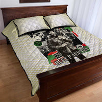 Huey P. Newton Quilt Bed Set Black Panther Collage Design Civil Rights Movement Theme Revolutionary Tribute - Wonder Print Shop