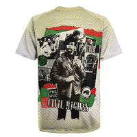 Huey P. Newton Rugby Jersey Black Panther Collage Design Civil Rights Movement Theme Revolutionary Tribute TS04
