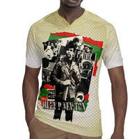 Huey P. Newton Rugby Jersey Black Panther Collage Design Civil Rights Movement Theme Revolutionary Tribute TS04
