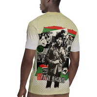 Huey P. Newton Rugby Jersey Black Panther Collage Design Civil Rights Movement Theme Revolutionary Tribute TS04
