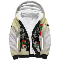 Huey P. Newton Sherpa Hoodie Black Panther Collage Design Civil Rights Movement Theme Revolutionary Tribute - Wonder Print Shop