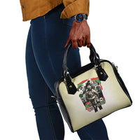 Huey P. Newton Shoulder Handbag Black Panther Collage Design Civil Rights Movement Theme Revolutionary Tribute - Wonder Print Shop