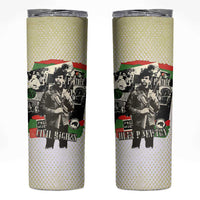 Huey P. Newton Skinny Tumbler Black Panther Collage Design Civil Rights Movement Theme Revolutionary Tribute - Wonder Print Shop