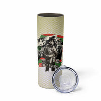 Huey P. Newton Skinny Tumbler Black Panther Collage Design Civil Rights Movement Theme Revolutionary Tribute - Wonder Print Shop