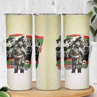 Huey P. Newton Skinny Tumbler Black Panther Collage Design Civil Rights Movement Theme Revolutionary Tribute - Wonder Print Shop