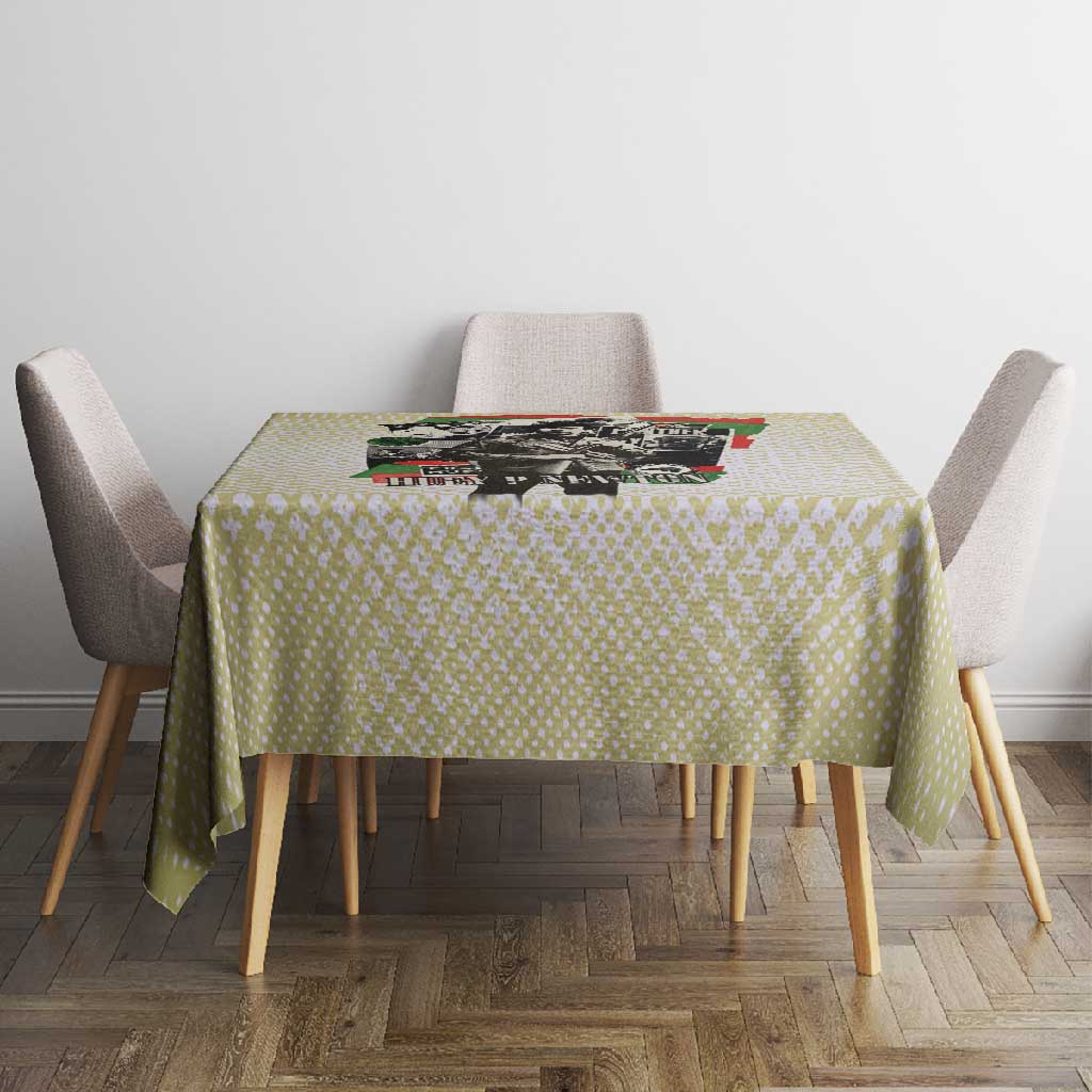 Huey P. Newton Tablecloth Black Panther Collage Design Civil Rights Movement Theme Revolutionary Tribute - Wonder Print Shop