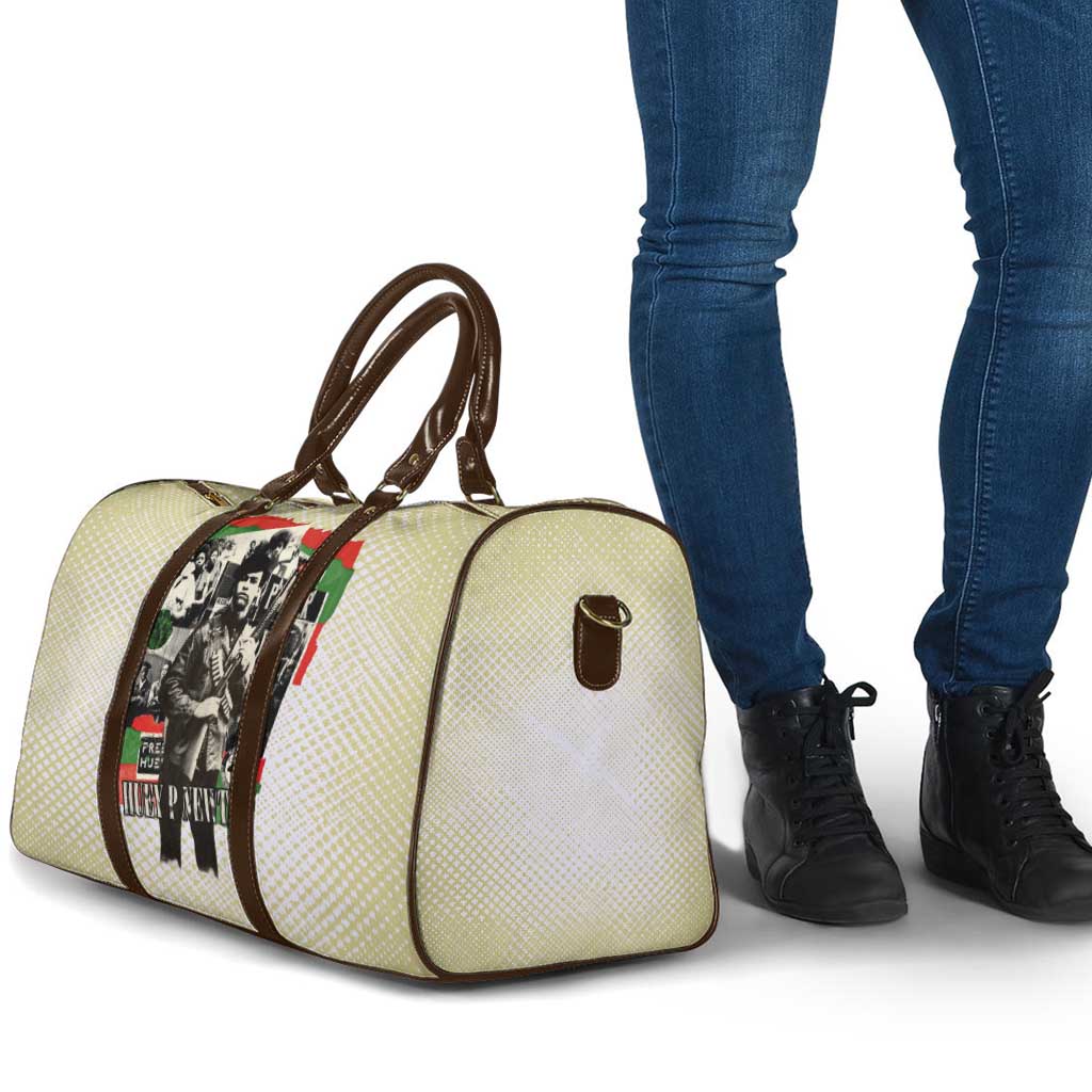 Huey P. Newton Travel Bag Black Panther Collage Design Civil Rights Movement Theme Revolutionary Tribute - Wonder Print Shop