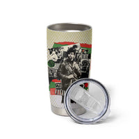 Huey P. Newton Tumbler Cup Black Panther Collage Design Civil Rights Movement Theme Revolutionary Tribute - Wonder Print Shop