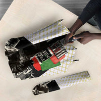 Huey P. Newton Umbrella Black Panther Collage Design Civil Rights Movement Theme Revolutionary Tribute - Wonder Print Shop