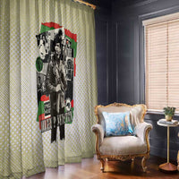 Huey P. Newton Window Curtain Black Panther Collage Design Civil Rights Movement Theme Revolutionary Tribute - Wonder Print Shop
