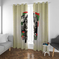 Huey P. Newton Window Curtain Black Panther Collage Design Civil Rights Movement Theme Revolutionary Tribute - Wonder Print Shop