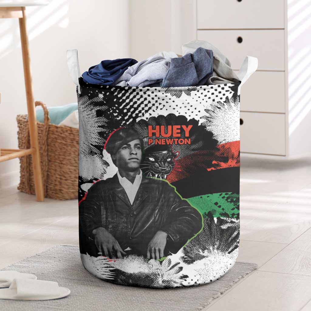 Huey P. Newton Laundry Basket Revolutionary Portrait - Panther Graphic Surrender to the Revolution Quote - Wonder Print Shop