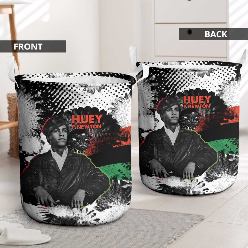 Huey P. Newton Laundry Basket Revolutionary Portrait - Panther Graphic Surrender to the Revolution Quote - Wonder Print Shop