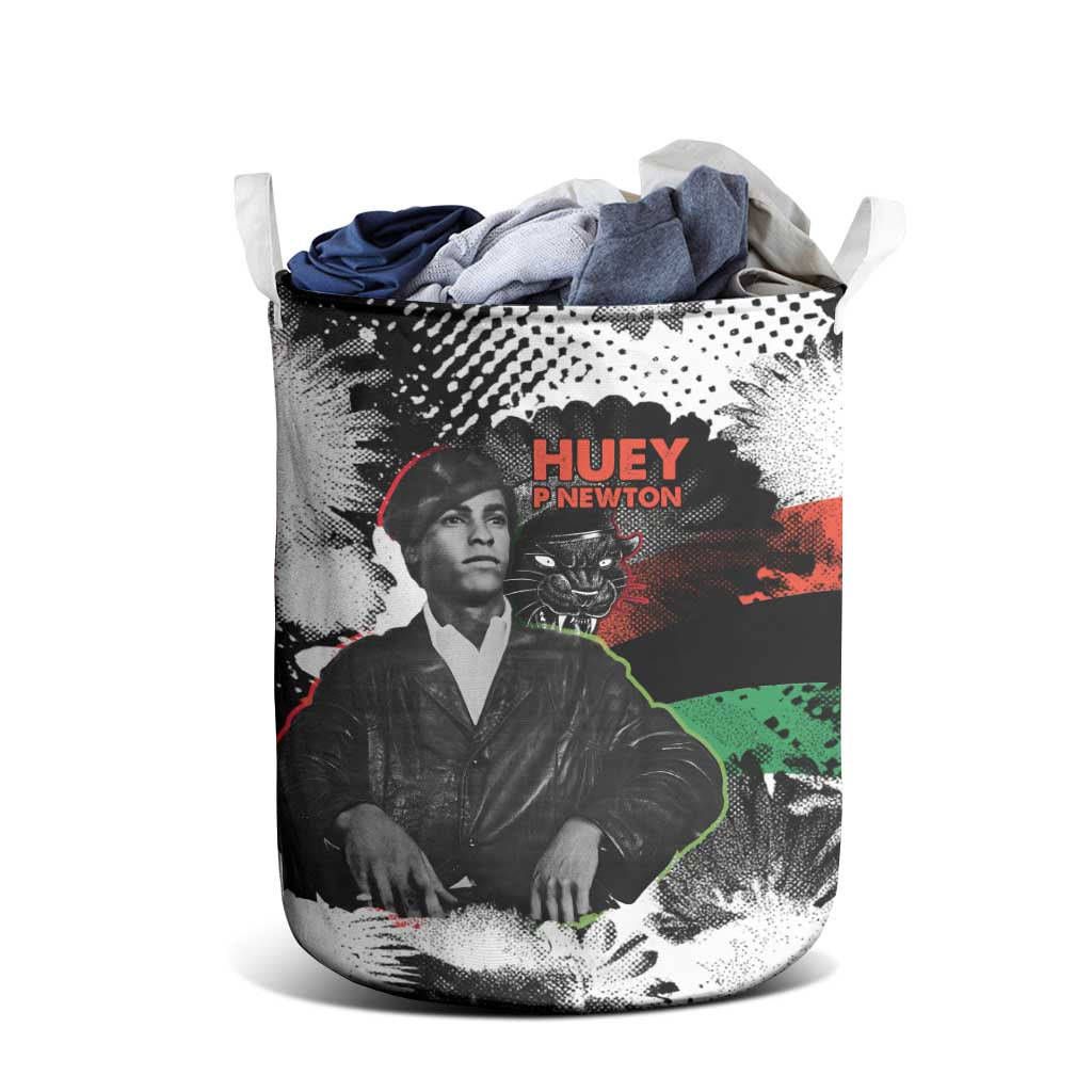 Huey P. Newton Laundry Basket Revolutionary Portrait - Panther Graphic Surrender to the Revolution Quote - Wonder Print Shop