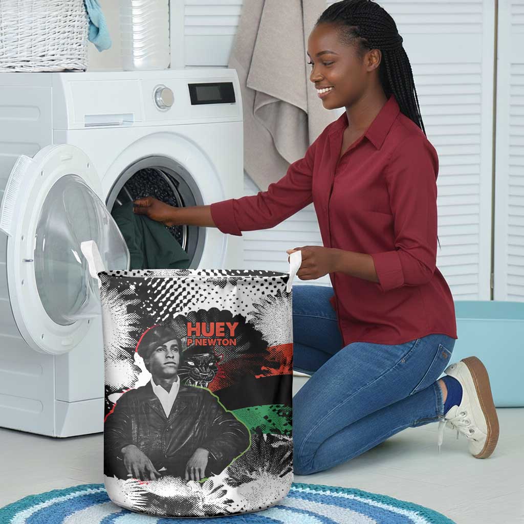 Huey P. Newton Laundry Basket Revolutionary Portrait - Panther Graphic Surrender to the Revolution Quote - Wonder Print Shop