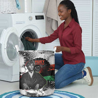 Huey P. Newton Laundry Basket Revolutionary Portrait - Panther Graphic Surrender to the Revolution Quote - Wonder Print Shop