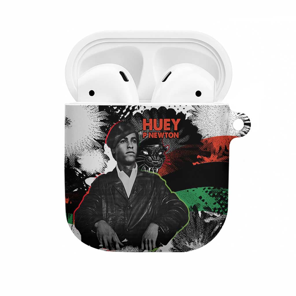 Huey P. Newton AirPods Case Revolutionary Portrait - Panther Graphic Surrender to the Revolution Quote - Wonder Print Shop
