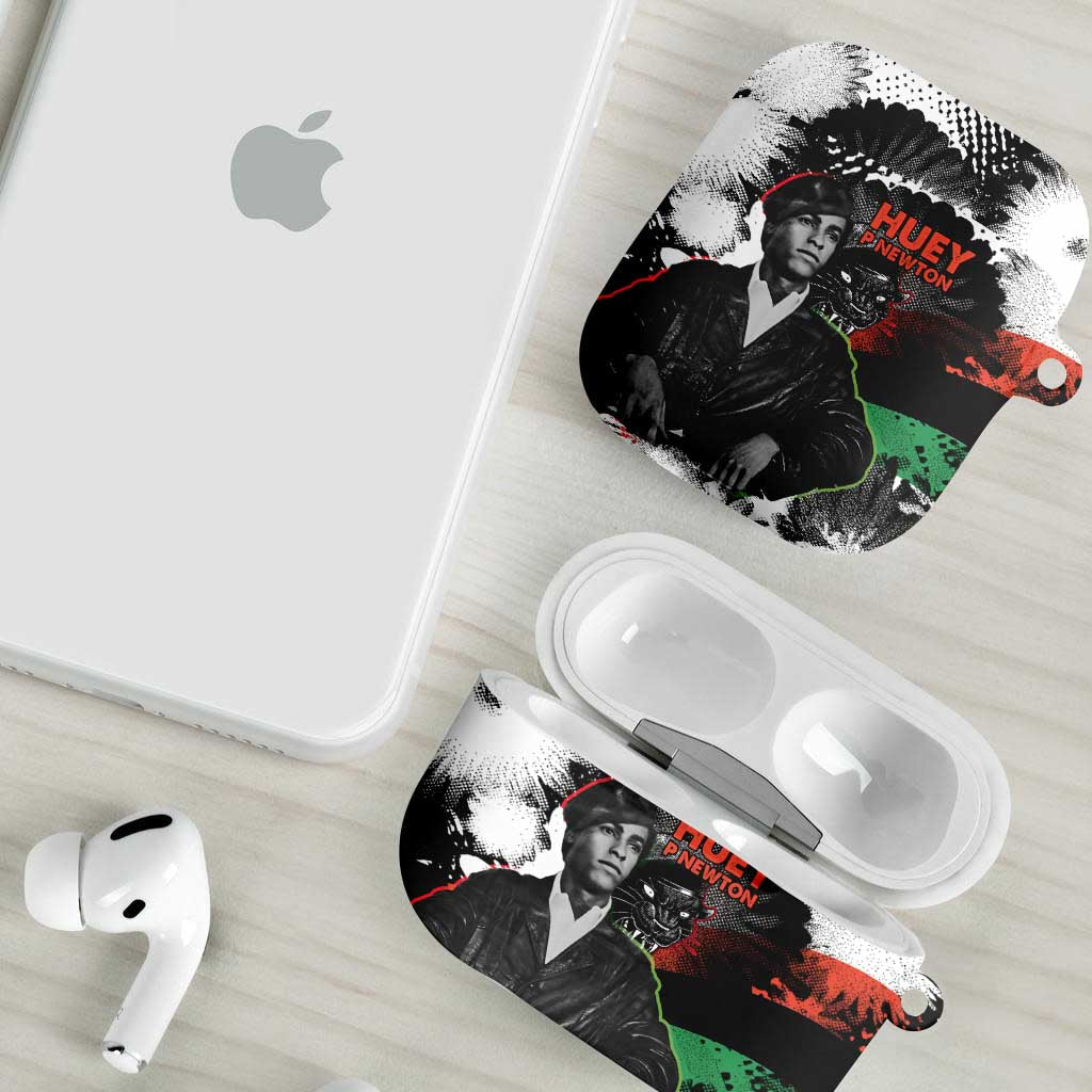Huey P. Newton AirPods Case Revolutionary Portrait - Panther Graphic Surrender to the Revolution Quote - Wonder Print Shop