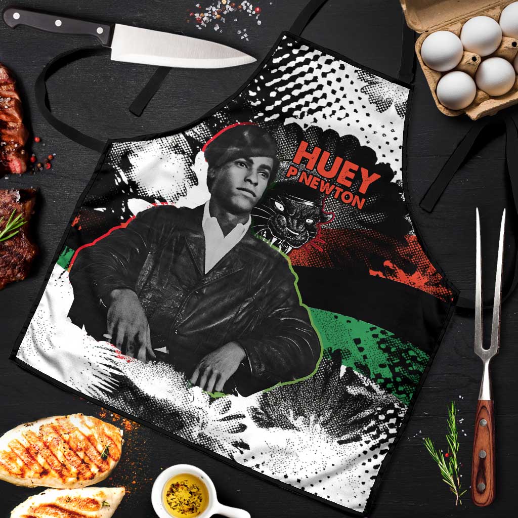 Huey P. Newton Apron Revolutionary Portrait - Panther Graphic Surrender to the Revolution Quote - Wonder Print Shop