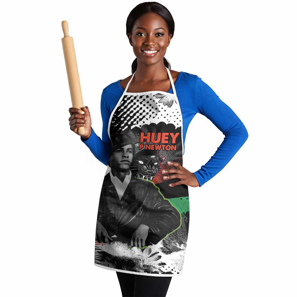 Huey P. Newton Apron Revolutionary Portrait - Panther Graphic Surrender to the Revolution Quote - Wonder Print Shop