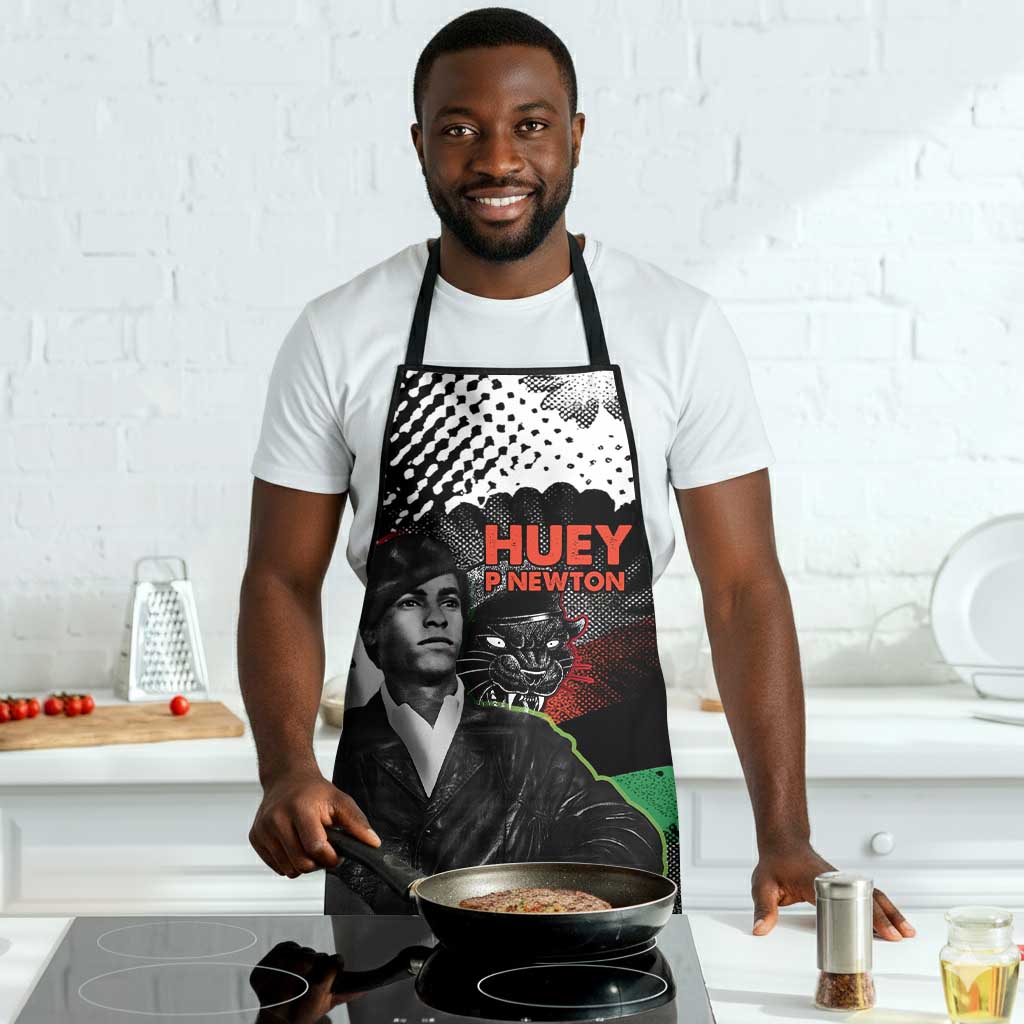 Huey P. Newton Apron Revolutionary Portrait - Panther Graphic Surrender to the Revolution Quote - Wonder Print Shop