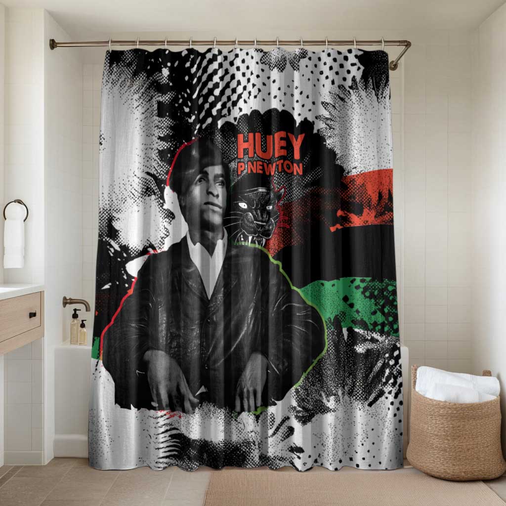 Huey P. Newton Bathroom Set Revolutionary Portrait - Panther Graphic Surrender to the Revolution Quote - Wonder Print Shop