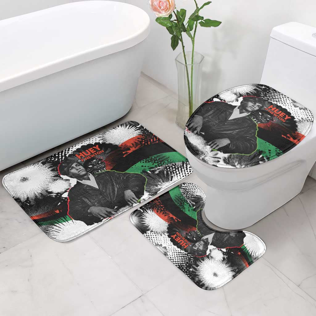 Huey P. Newton Bathroom Set Revolutionary Portrait - Panther Graphic Surrender to the Revolution Quote - Wonder Print Shop