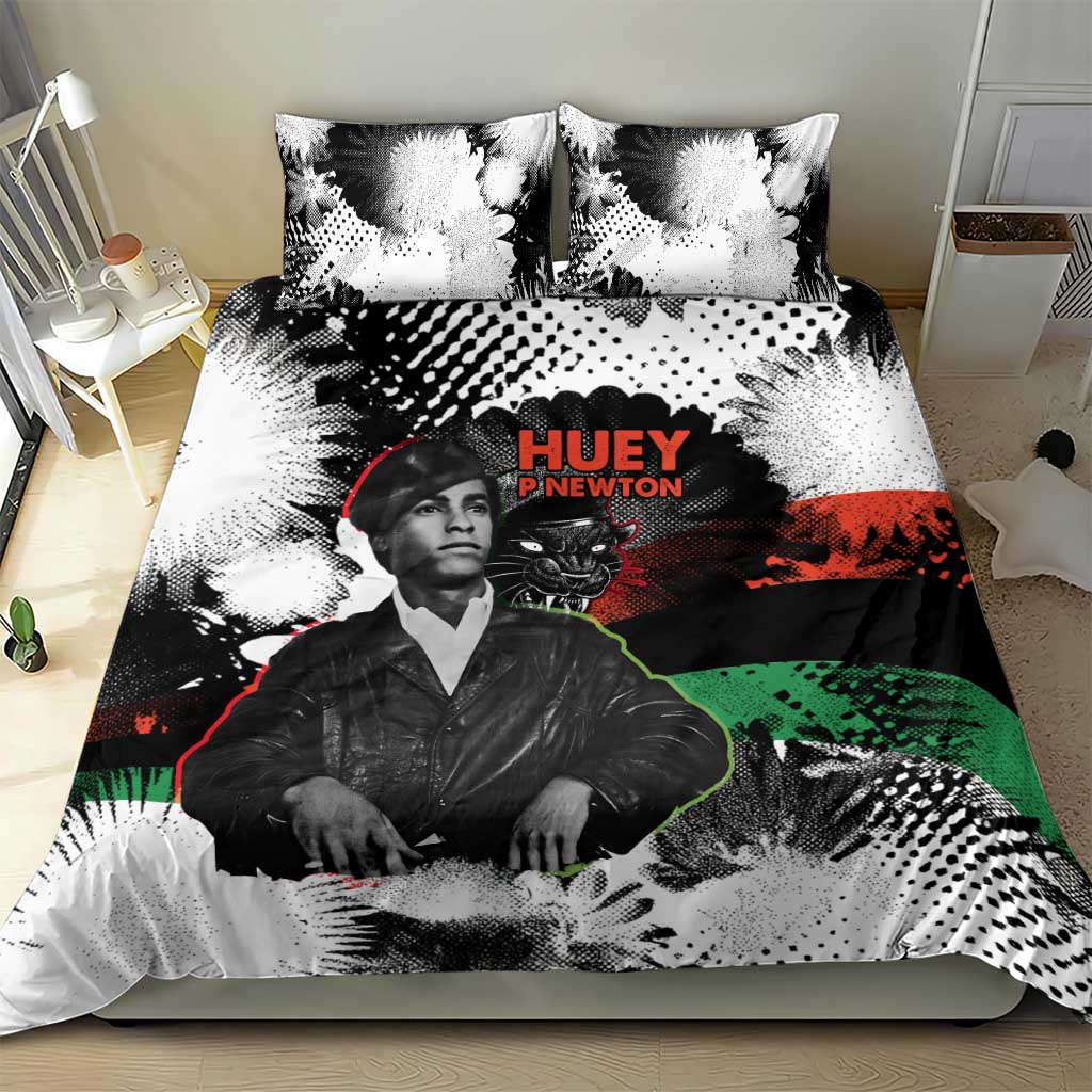 Huey P. Newton Bedding Set Revolutionary Portrait - Panther Graphic Surrender to the Revolution Quote - Wonder Print Shop