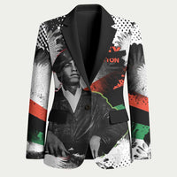 Huey P. Newton Blazer Revolutionary Portrait - Panther Graphic Surrender to the Revolution Quote - Wonder Print Shop
