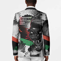 Huey P. Newton Blazer Revolutionary Portrait - Panther Graphic Surrender to the Revolution Quote - Wonder Print Shop