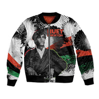 Huey P. Newton Bomber Jacket Revolutionary Portrait - Panther Graphic Surrender to the Revolution Quote - Wonder Print Shop
