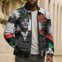 Huey P. Newton Bomber Puffer Jacket Revolutionary Portrait - Panther Graphic Surrender to the Revolution Quote - Wonder Print Shop