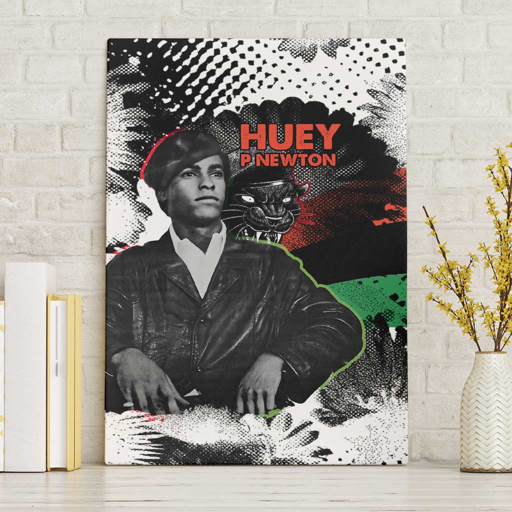 Huey P. Newton Canvas Wall Art Revolutionary Portrait - Panther Graphic Surrender to the Revolution Quote - Wonder Print Shop