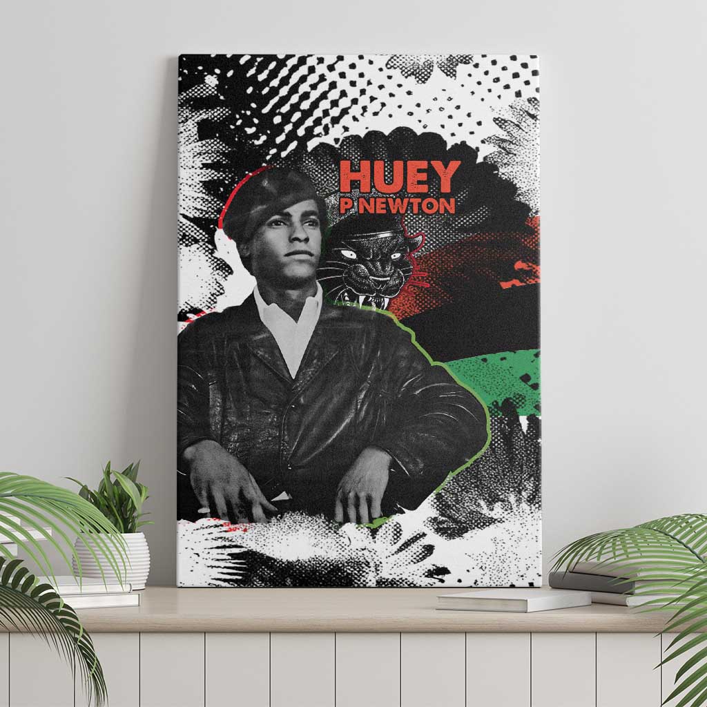 Huey P. Newton Canvas Wall Art Revolutionary Portrait - Panther Graphic Surrender to the Revolution Quote - Wonder Print Shop