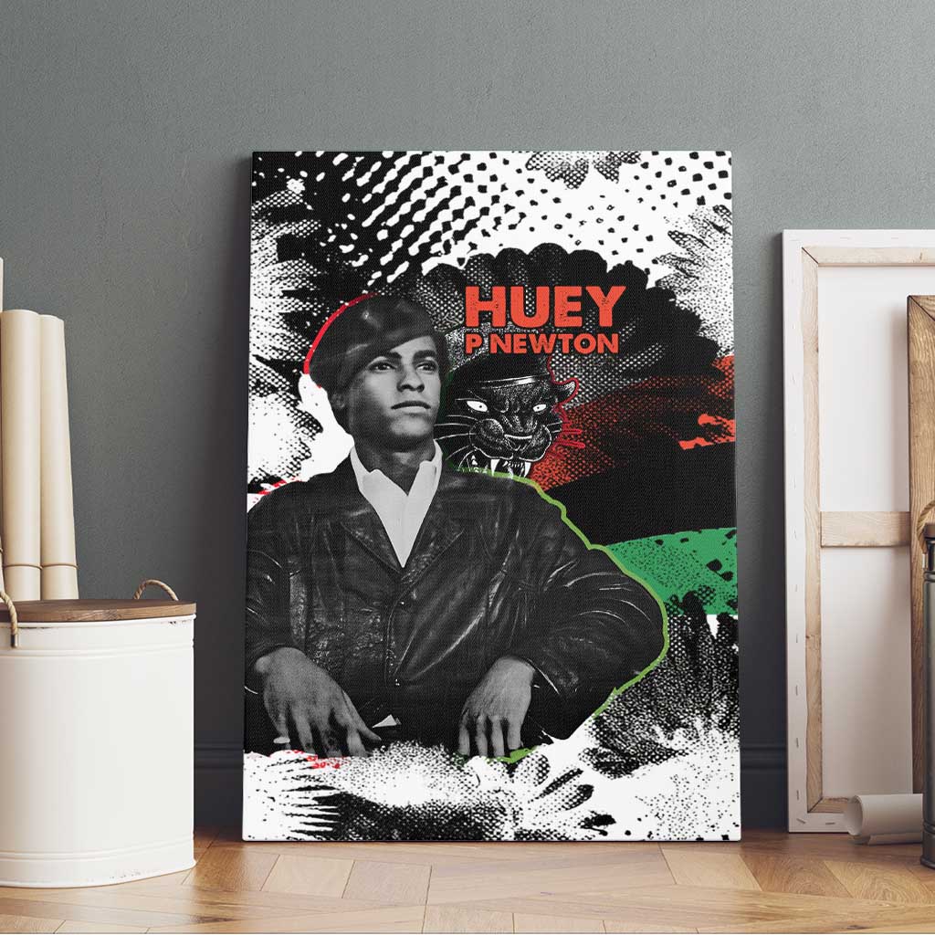 Huey P. Newton Canvas Wall Art Revolutionary Portrait - Panther Graphic Surrender to the Revolution Quote - Wonder Print Shop