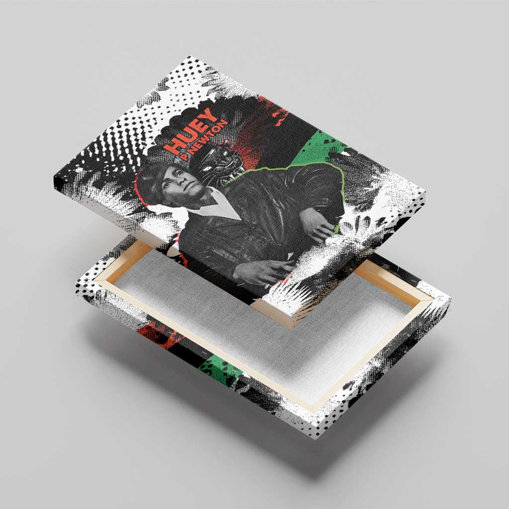 Huey P. Newton Canvas Wall Art Revolutionary Portrait - Panther Graphic Surrender to the Revolution Quote - Wonder Print Shop