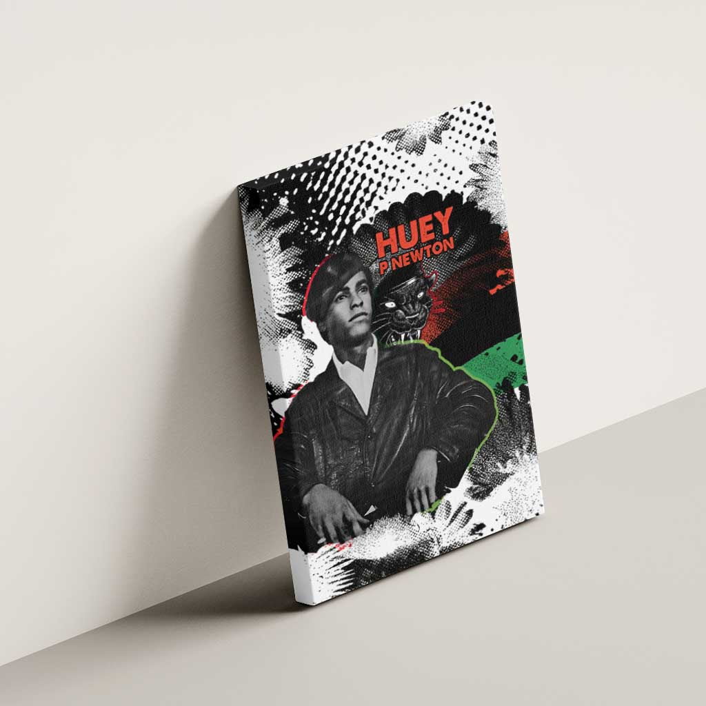Huey P. Newton Canvas Wall Art Revolutionary Portrait - Panther Graphic Surrender to the Revolution Quote - Wonder Print Shop