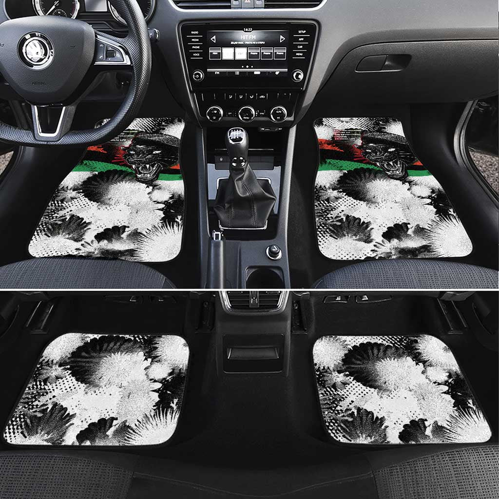 Huey P. Newton Car Mats Revolutionary Portrait - Panther Graphic Surrender to the Revolution Quote - Wonder Print Shop