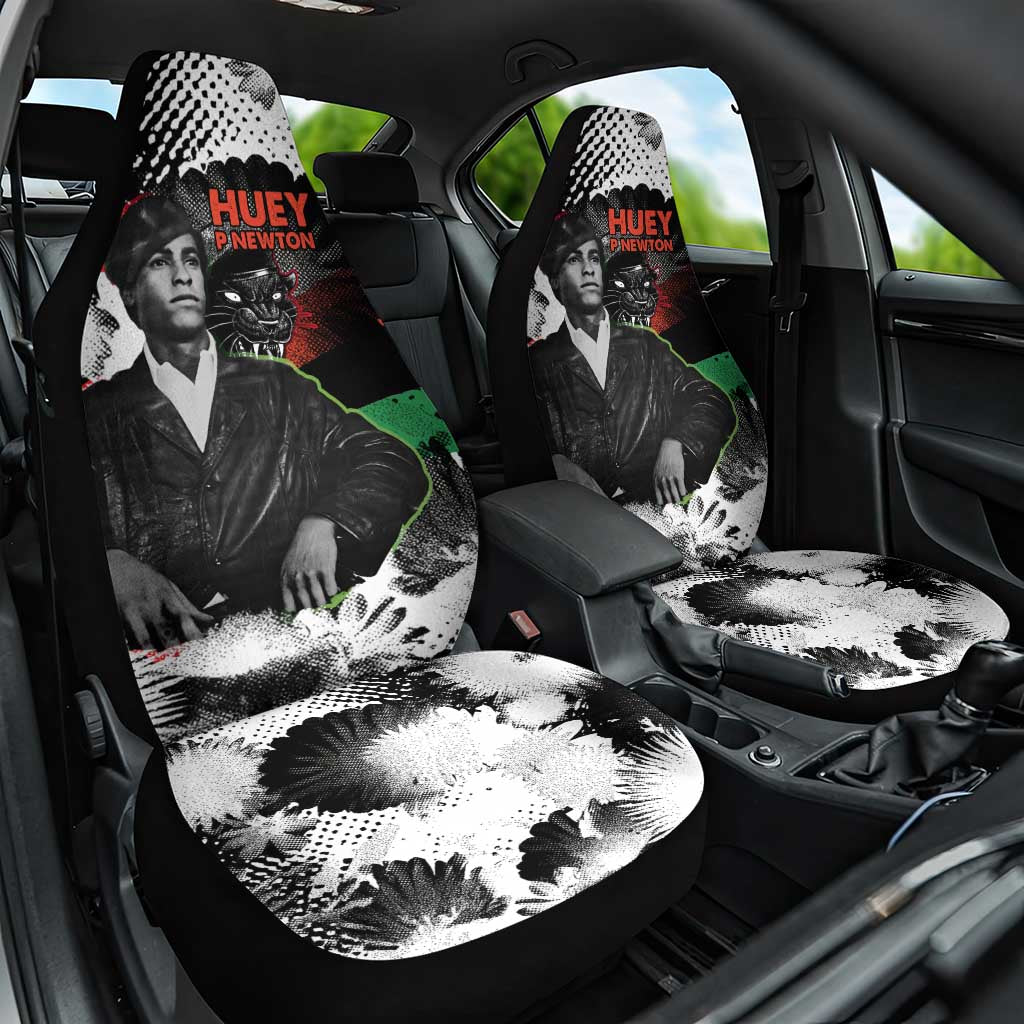Huey P. Newton Car Seat Cover Revolutionary Portrait - Panther Graphic Surrender to the Revolution Quote - Wonder Print Shop