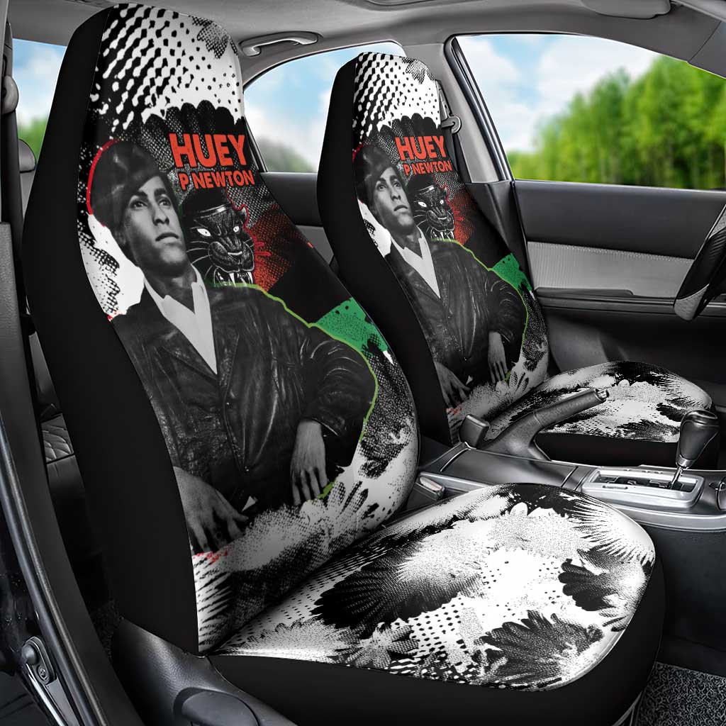 Huey P. Newton Car Seat Cover Revolutionary Portrait - Panther Graphic Surrender to the Revolution Quote - Wonder Print Shop