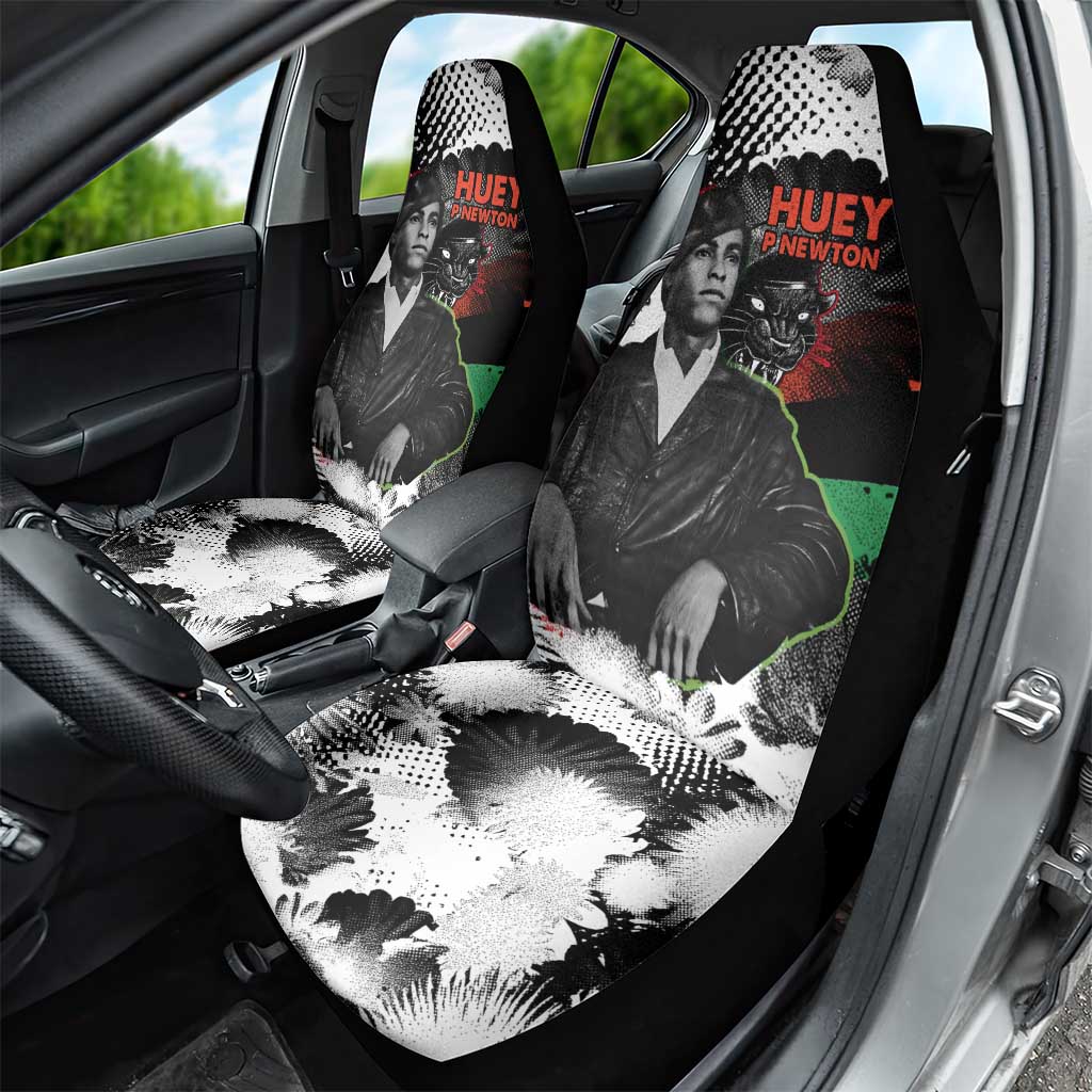 Huey P. Newton Car Seat Cover Revolutionary Portrait - Panther Graphic Surrender to the Revolution Quote - Wonder Print Shop
