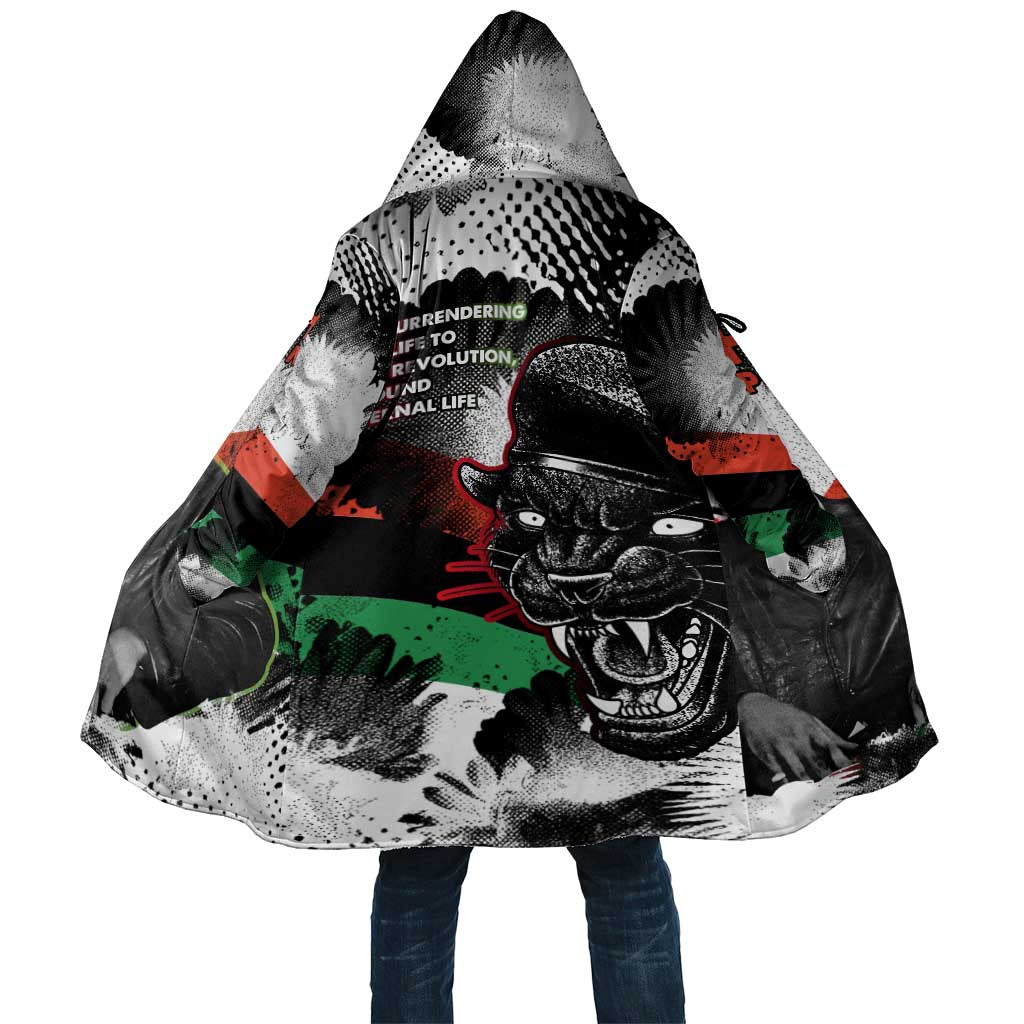 Huey P. Newton Cloak Revolutionary Portrait - Panther Graphic Surrender to the Revolution Quote - Wonder Print Shop